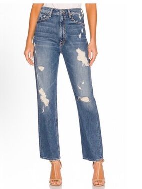 MOTHER Medium Blue High-Waisted Jeans
